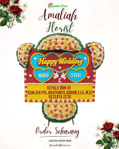 Karangan Papan Bunga Pernikahan di Jebed Utara